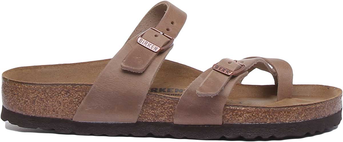 Birkenstock Mayari Sandale à lanières en cuir huilé pour femmes, tabac Secondary image