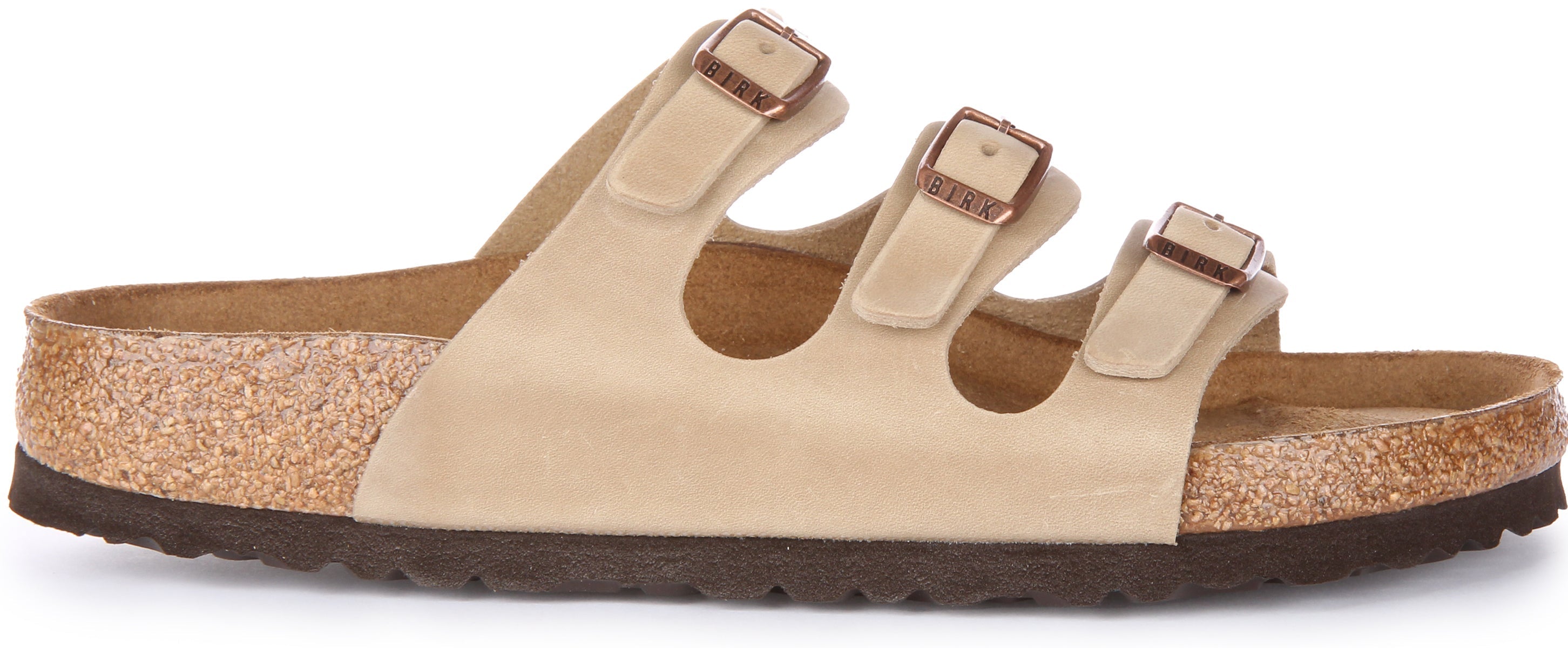 Birkenstock Florida Sandale en cuir huilé à trois lanières poure en tabac Secondary image