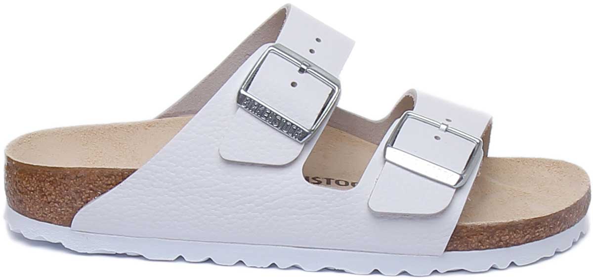 Birkenstock Arizona Sandale à lanières en cuir nubuck pour femmes en blanc Secondary image