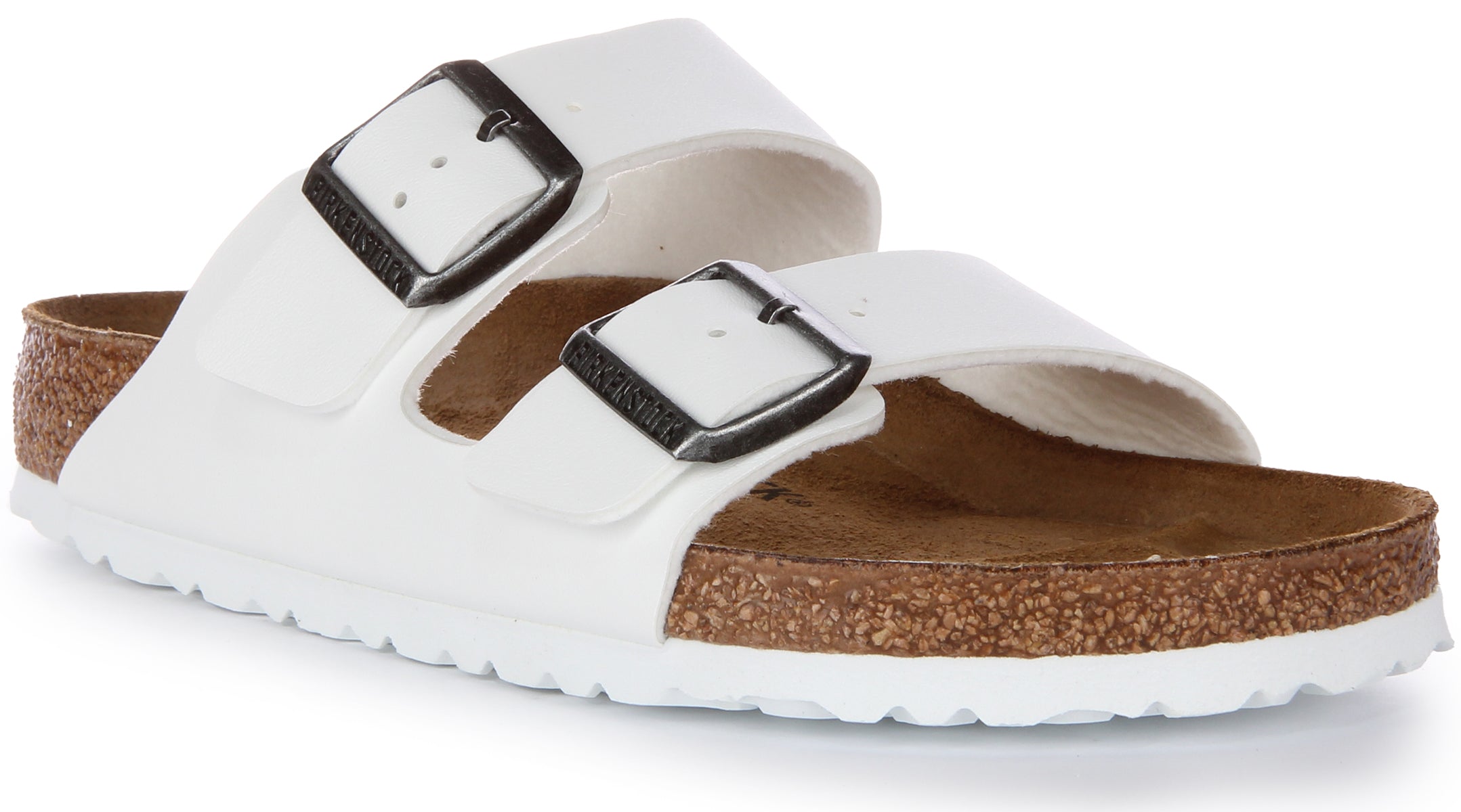 Birkenstock Arizona Sandale Birko Flor à double lanière poure en blanc Main image