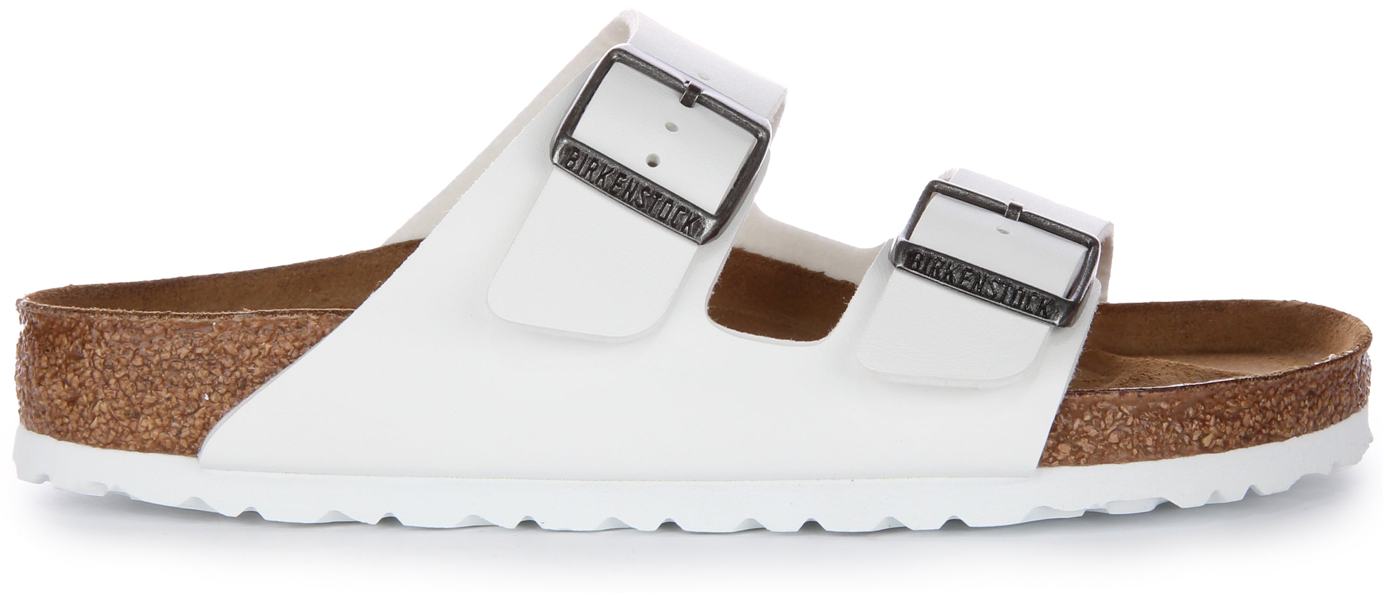 Birkenstock Arizona Sandale Birko Flor à double lanière poure en blanc Secondary image