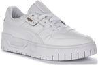 Puma Cali Dream Baskets Femme en Cuir Blanc Modèle à Lacets Classique