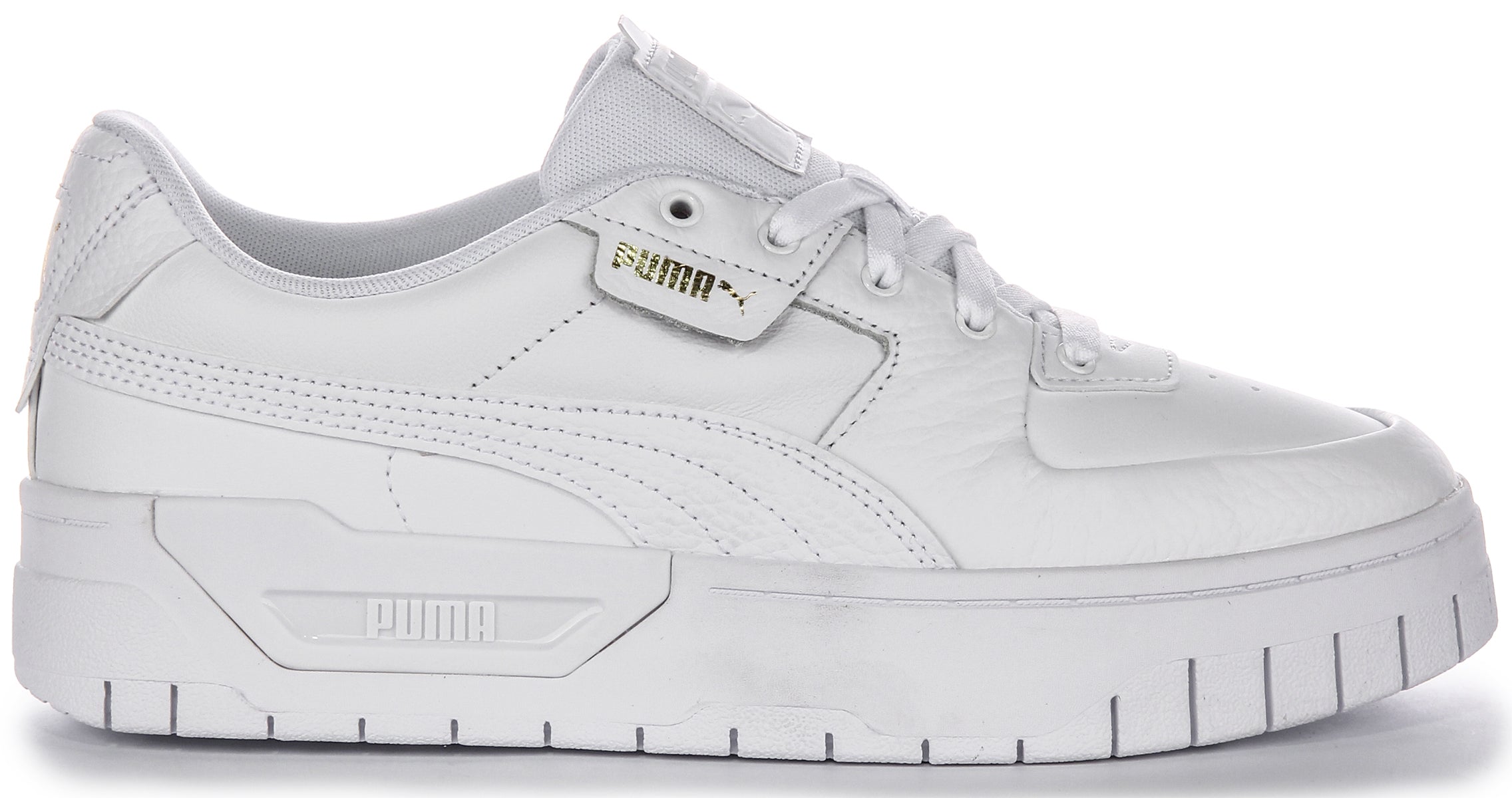 Puma Cali Dream Baskets Femme en Cuir Blanc Modèle à Lacets Classique Secondary image