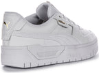 Puma Cali Dream Baskets Femme en Cuir Blanc Modèle à Lacets Classique