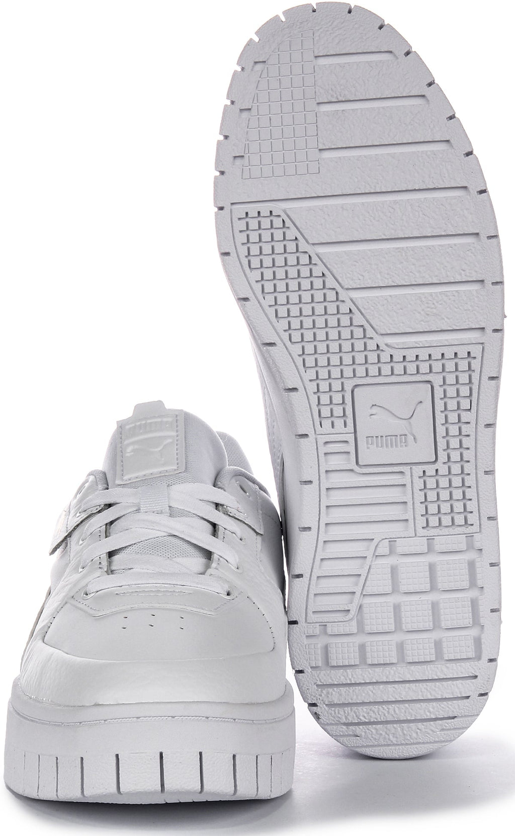 Puma Cali Dream Baskets Femme en Cuir Blanc Modèle à Lacets Classique