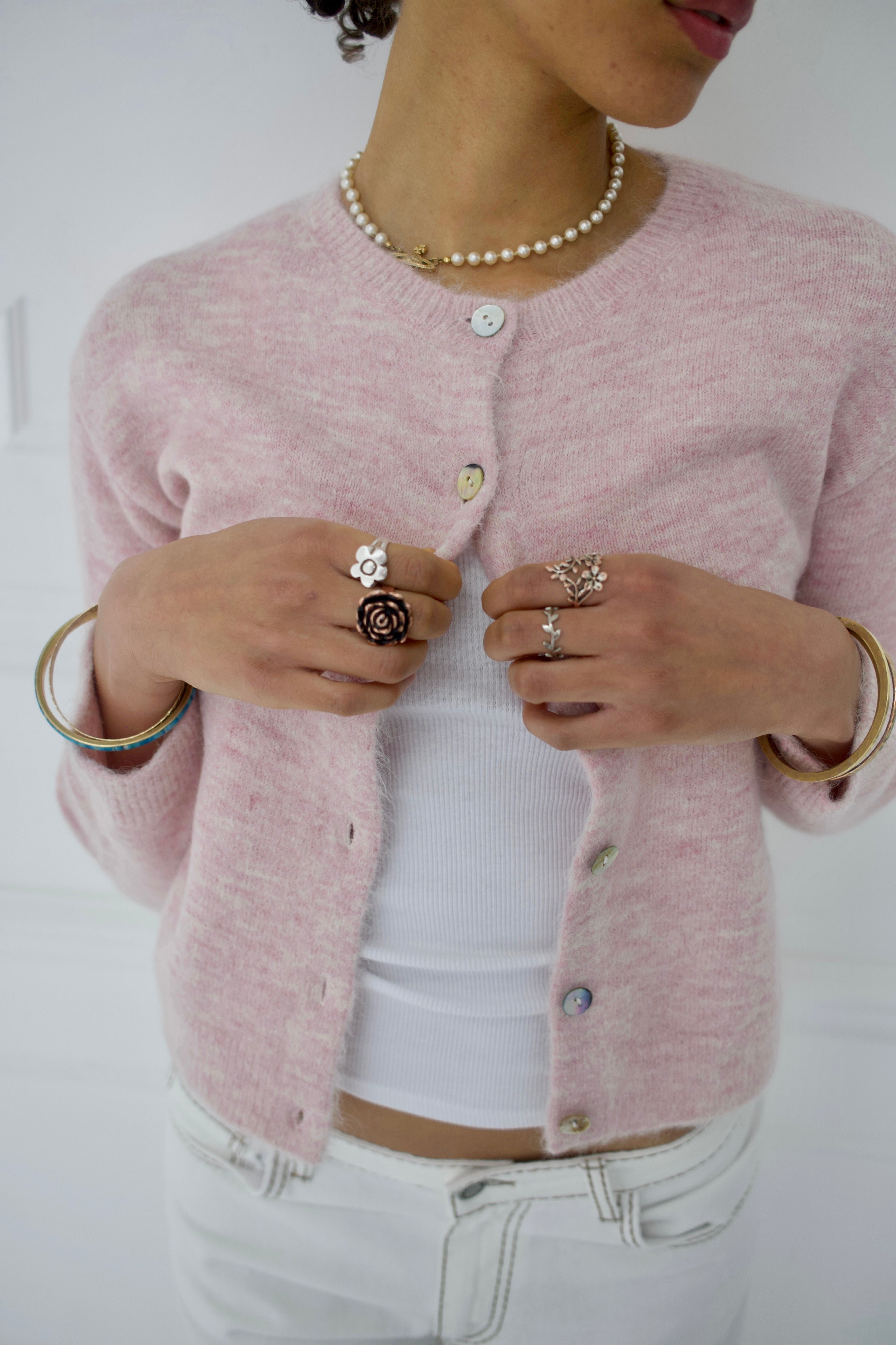 Elsa Cardigan - Baby Pink Secondary image
