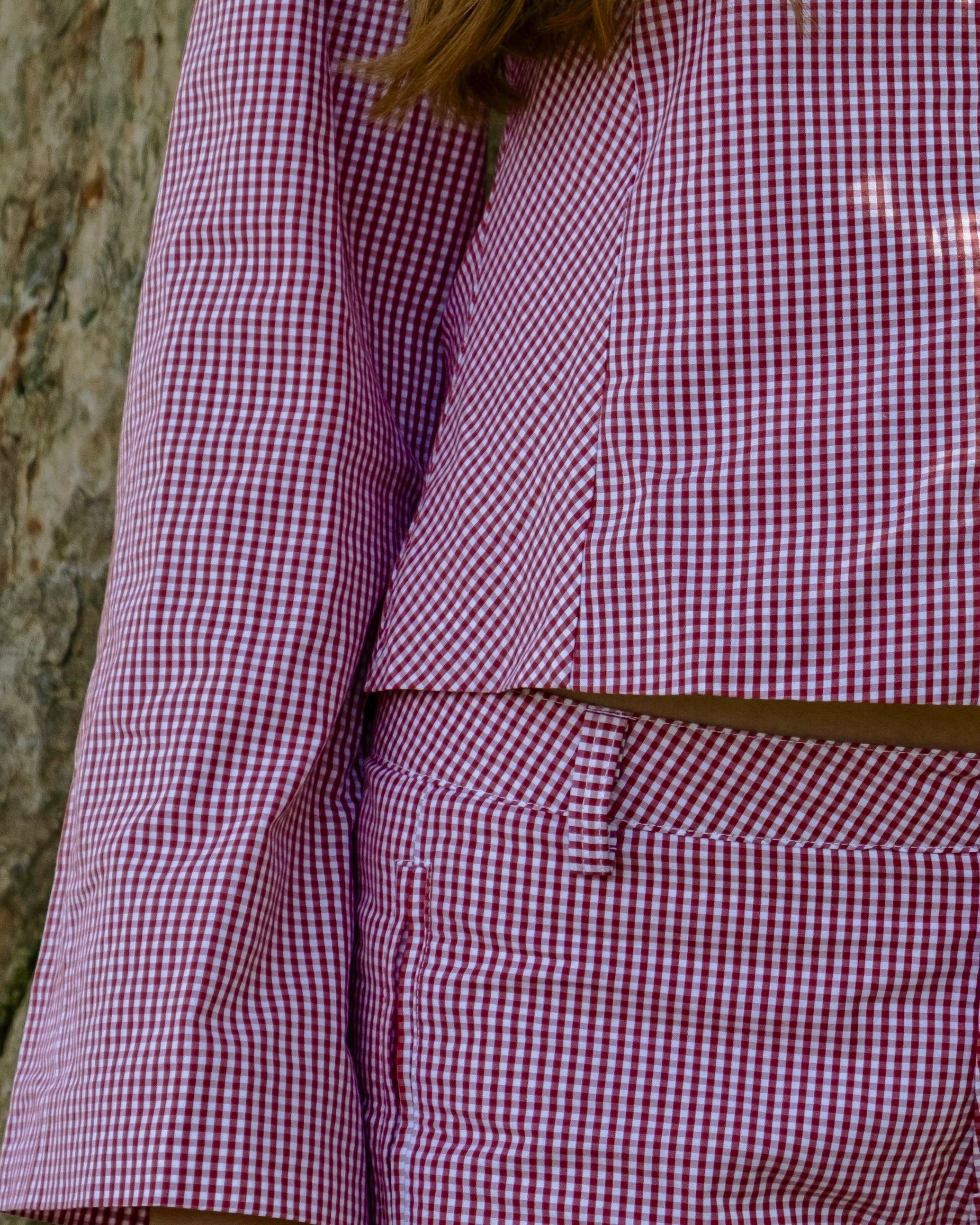 Polly Shorts - Red Gingham